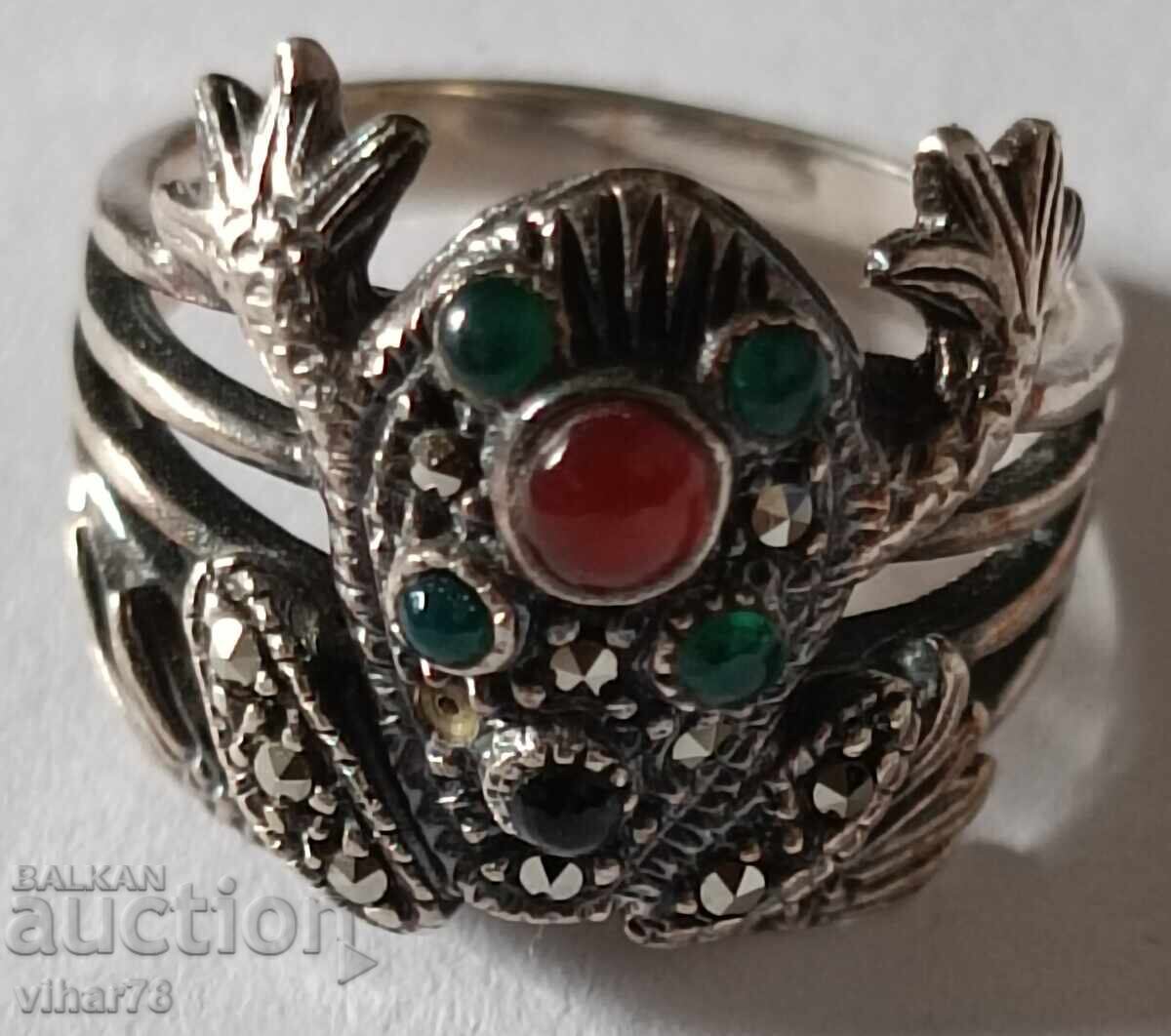 WOMEN'S SILVER FROG RING with price 99.99 BGN | € 51.12 WOMEN'S SILVER FROG RING with price 99.99 BGN | € 51.12