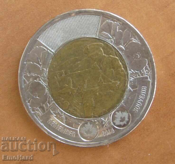 Canada 2 dollars 2015 - 100 years of the poem "In Flanders Fields" Canada 2 dollars 2015 - 100 years of the poem "In Flanders Fields"