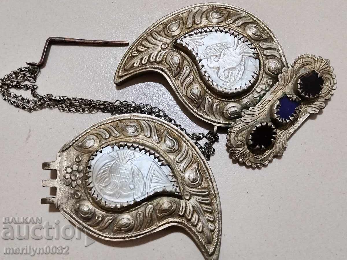 Mid 19th century silver pafts with mother-of-pearl in pafta jewelry - 7 Mid 19th century silver pafts with mother-of-pearl in pafta jewelry - 7