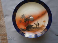 Fruit bowl porcelain metal Bohemia