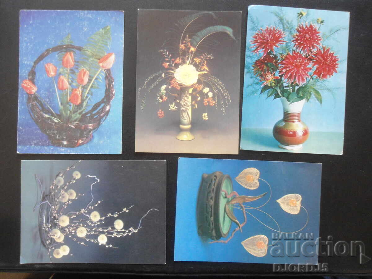 Auction Old Russian greeting cards, 10 pieces Auction Old Russian greeting cards, 10 pieces