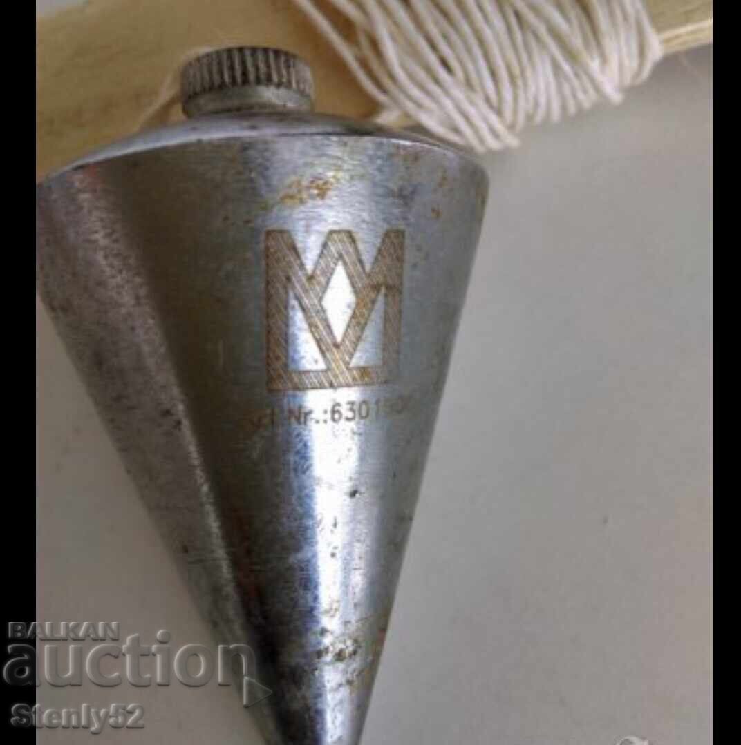 Old engraved plumb line