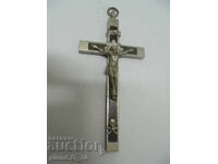 Nr.*7860 cruce de metal veche cu crucifix - dimensiune - 12,5 / 6 cm