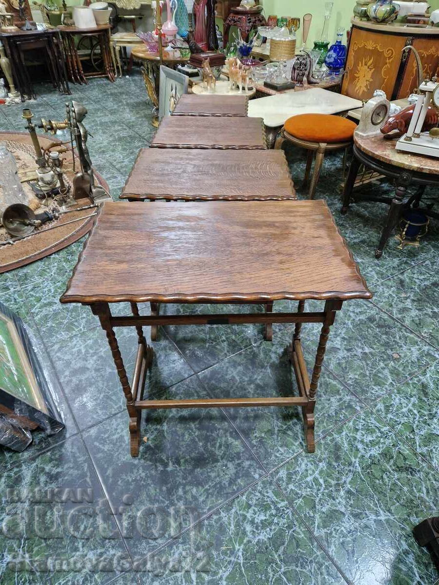 Beautiful set of 4 antique branded coffee tables with price 339.00 BGN | € 173.33 Beautiful set of 4 antique branded coffee tables with price 339.00 BGN | € 173.33