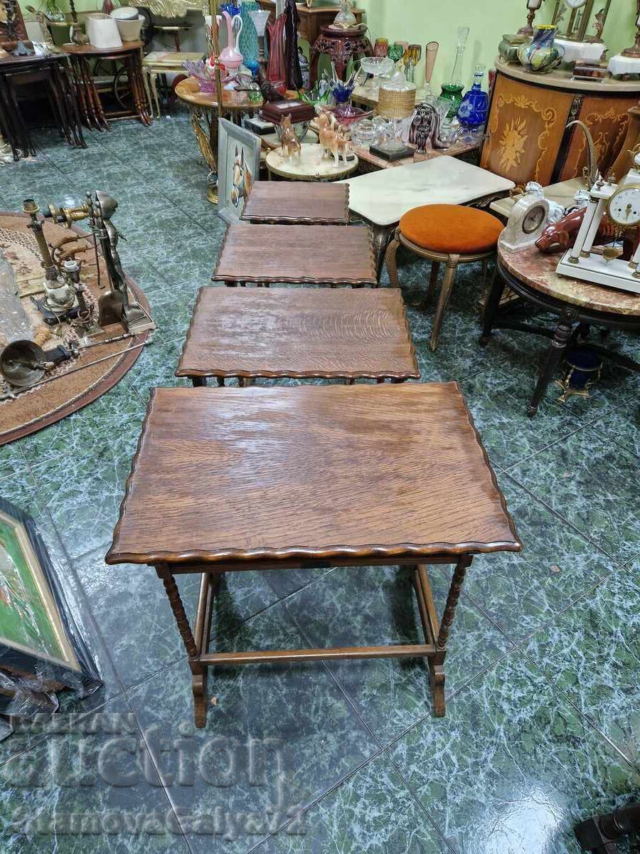 Beautiful set of 4 antique branded coffee tables Beautiful set of 4 antique branded coffee tables