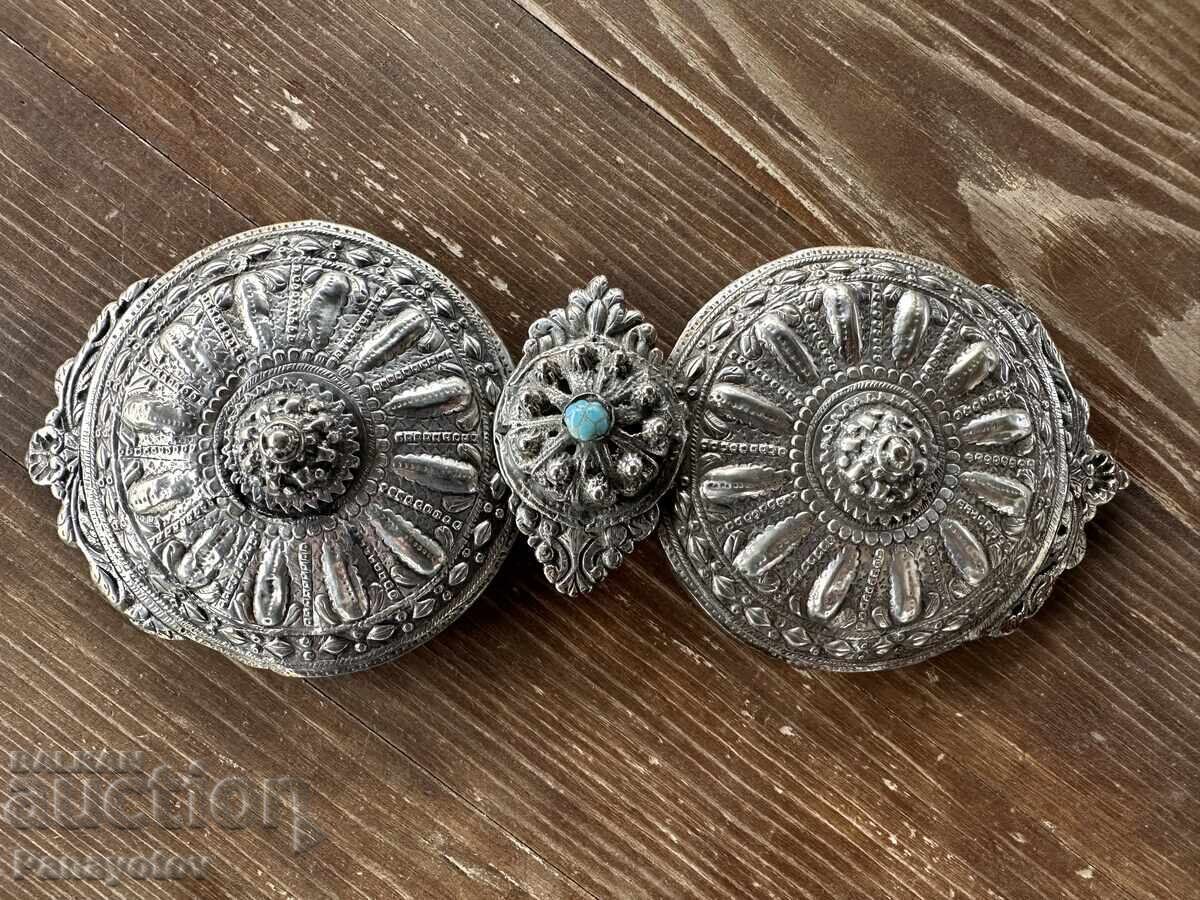 RARE TURKISH SILVER ROUND JEWELRY WITH PAFTI PAFTA MOTIF - 5 RARE TURKISH SILVER ROUND JEWELRY WITH PAFTI PAFTA MOTIF - 5