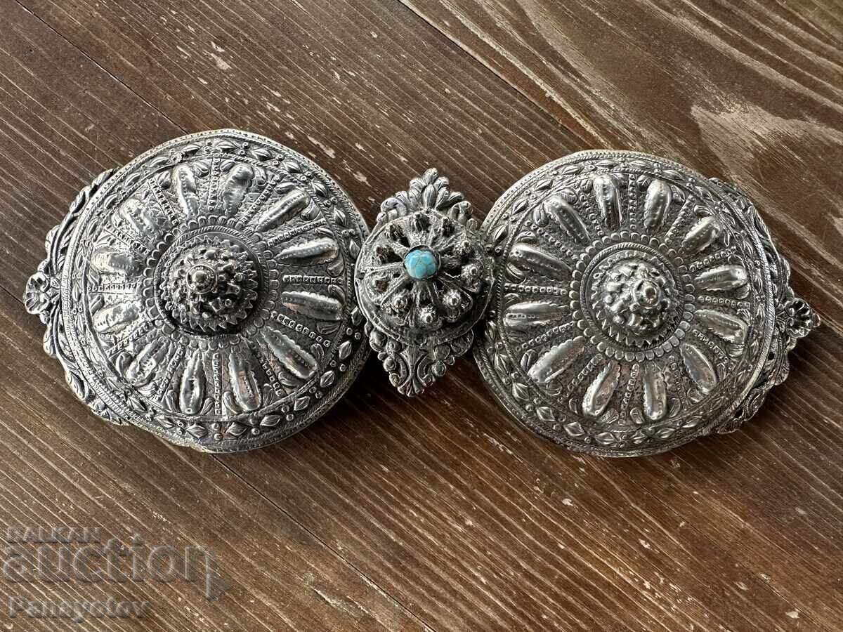 RARE TURKISH SILVER ROUND JEWELRY WITH PAFTI PAFTA MOTIF RARE TURKISH SILVER ROUND JEWELRY WITH PAFTI PAFTA MOTIF