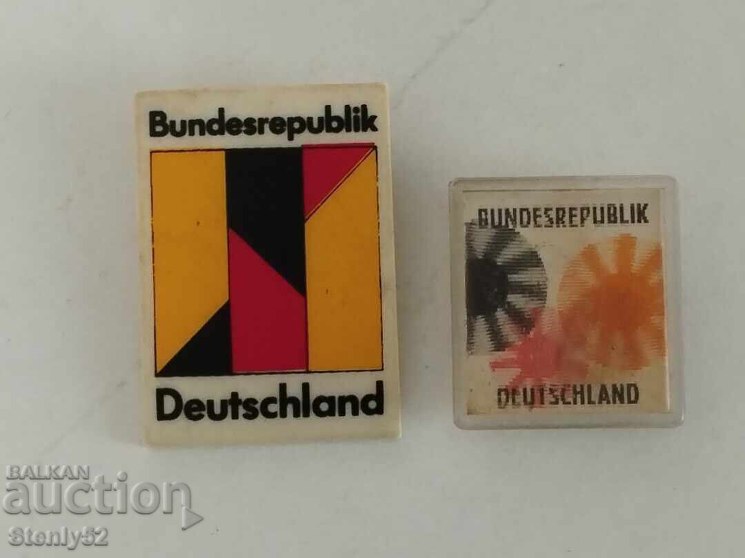 Badges 2 pcs.Bundesrepublik Badges 2 pcs.Bundesrepublik