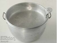 Bidon militar vechi din aluminiu cu capac