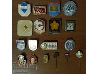 Lot of social badges - 18 pcs.