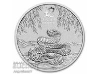 NOU!!! SILVER 1 OZ 2025 AUSTRALIA - AN LUNAR AL SARPELOR