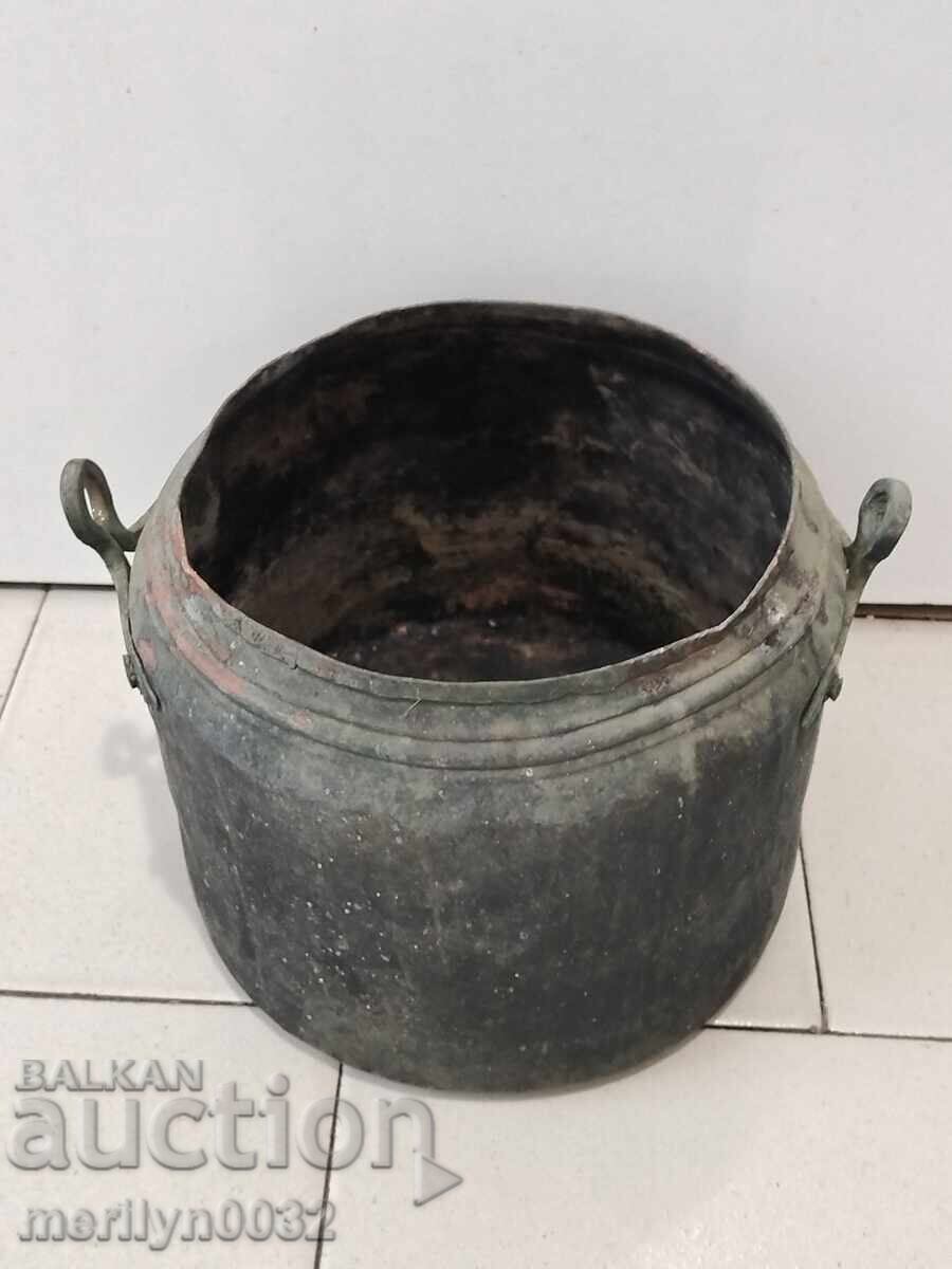 Δημοπρασία Παλιό χάλκινο καζάνι για κόλλα χαλκού, χάλκινη κατσαρόλα Δημοπρασία Παλιό χάλκινο καζάνι για κόλλα χαλκού, χάλκινη κατσαρόλα