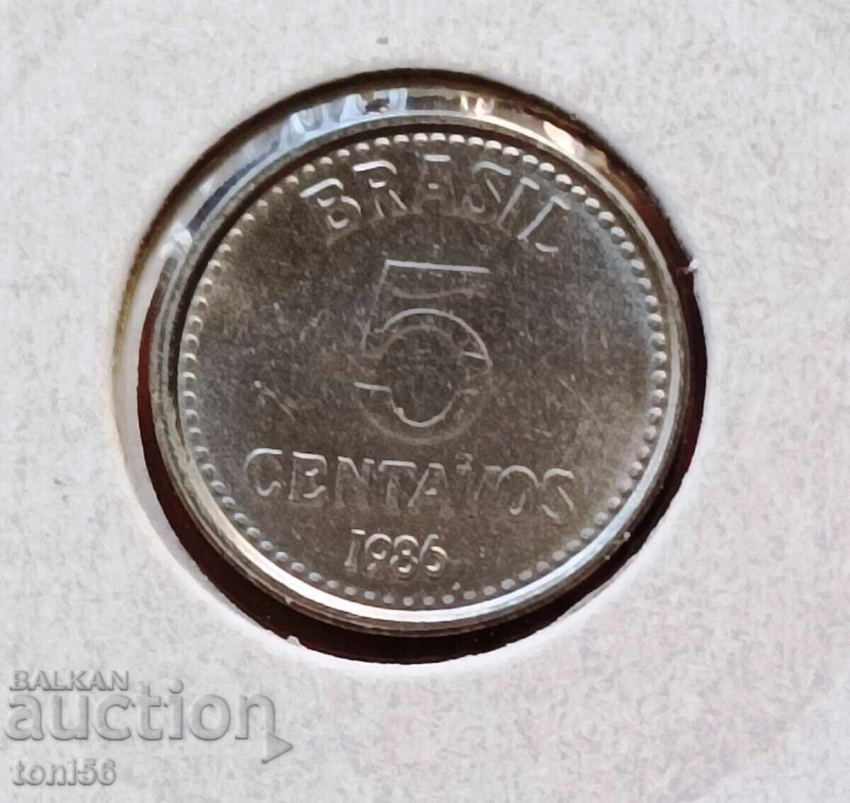 Brazil 5 centavos 1986 Brazil 5 centavos 1986