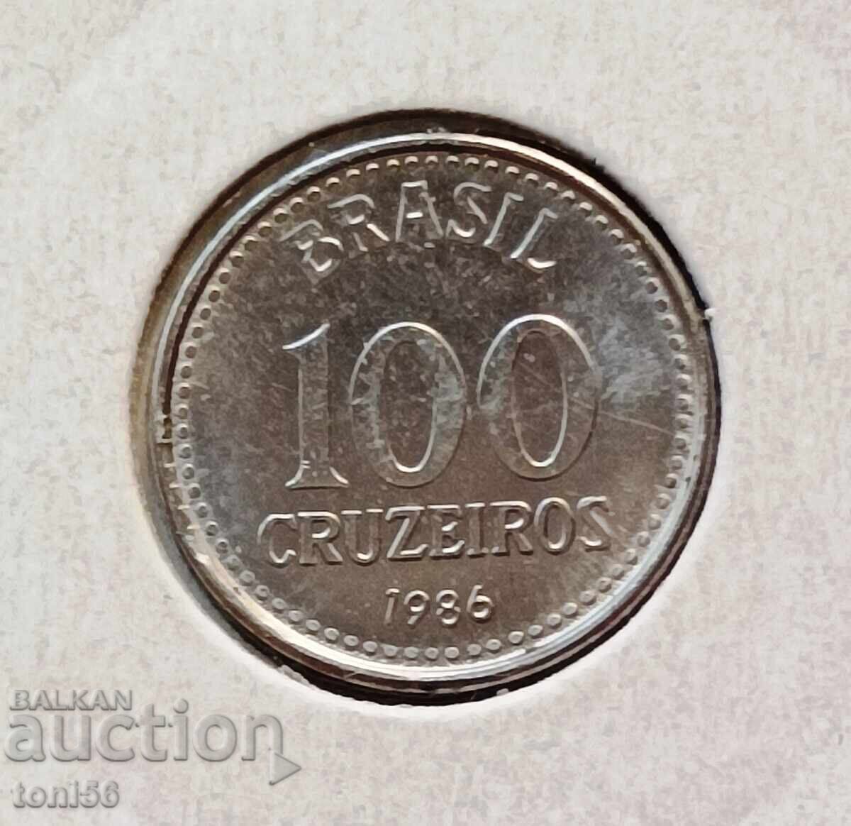 Brazil 100 cruzeiros 1986 aUNC Brazil 100 cruzeiros 1986 aUNC