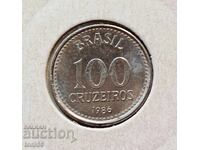 Βραζιλία 100 cruzeiros 1986 aUNC