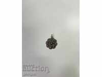 Silver filigree pendant №1641