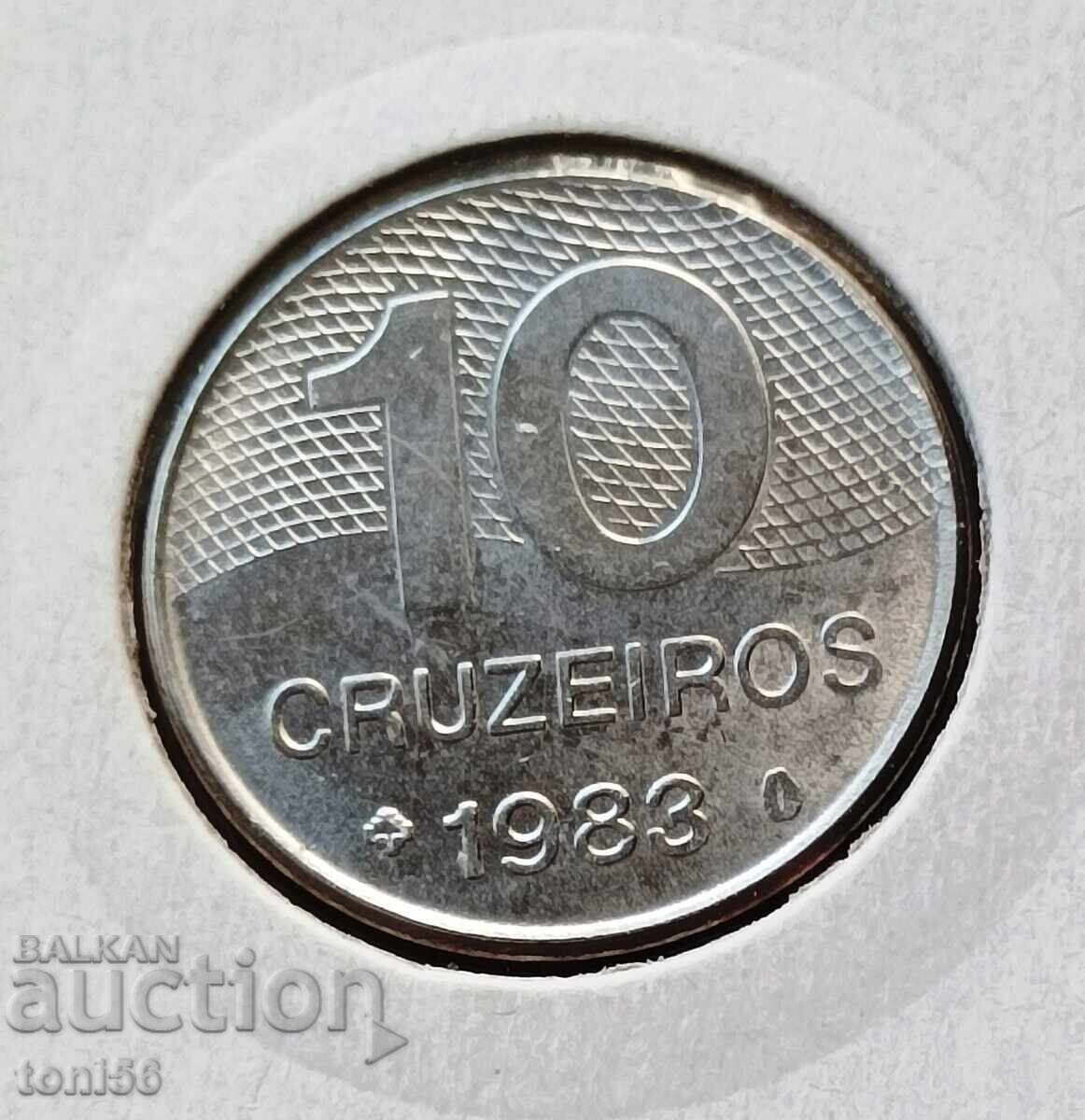Brazil 10 cruzeiros 1983 Brazil 10 cruzeiros 1983