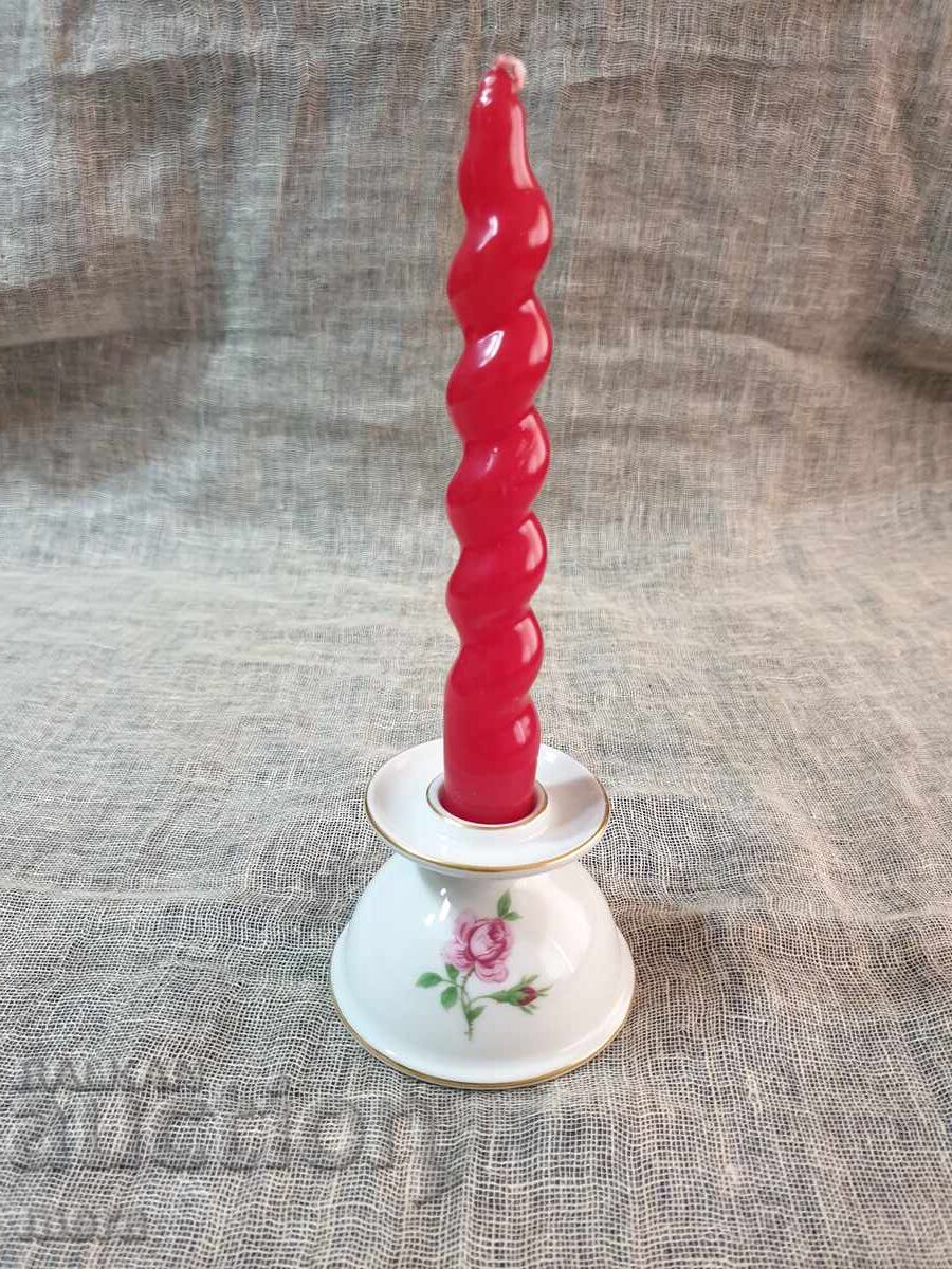Auction Porcelain candle holder Auction Porcelain candle holder