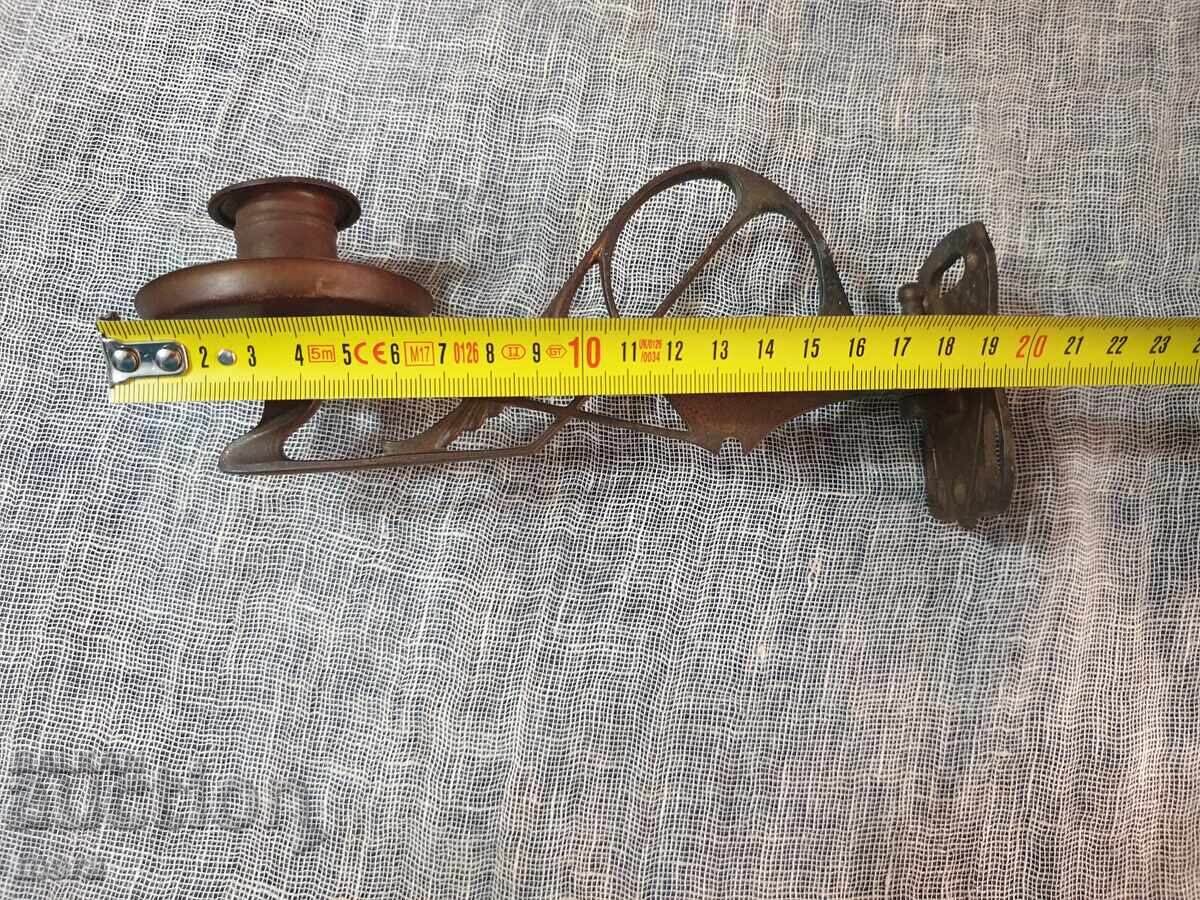 Antique bronze cantilever candlestick - 5