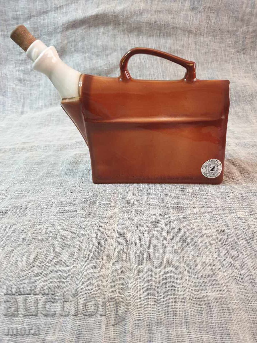 Доставка на Ефектна порцеланова руска бутилка- чанта