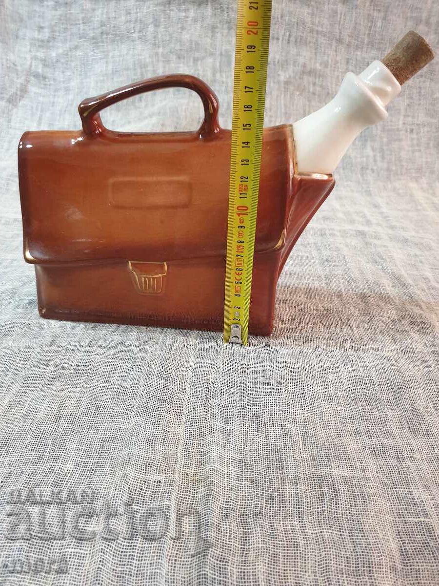 Ефектна порцеланова руска бутилка- чанта - 6