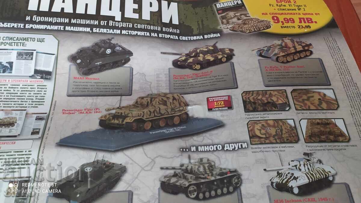 Auction Magazine tanks, Panzers, with model Auction Magazine tanks, Panzers, with model