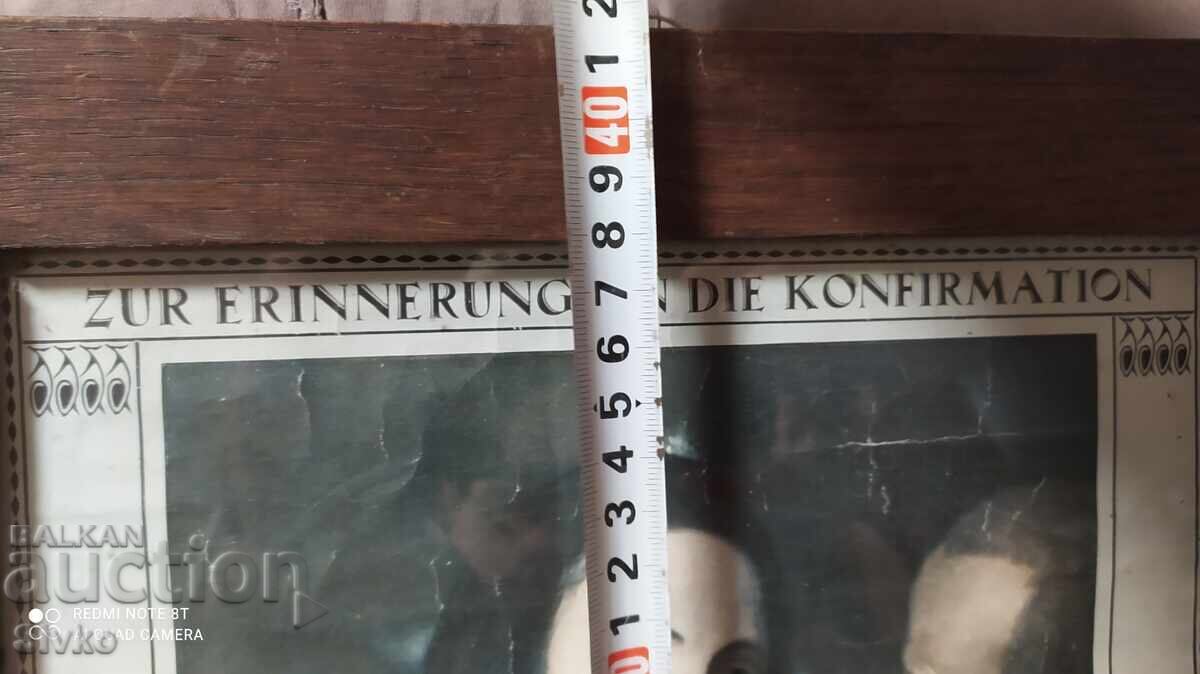 Auction  Religious certificate 1905 with frame