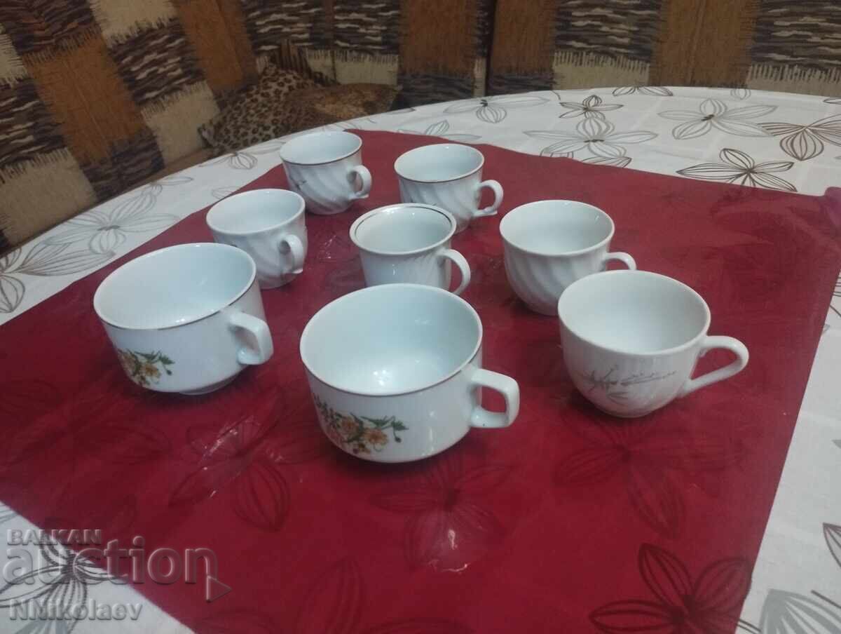 8 porcelain cups for coffee or tea - 6 8 porcelain cups for coffee or tea - 6