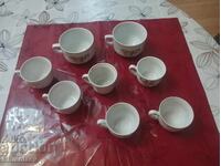 8 porcelain coffee or tea cups from BZC penny