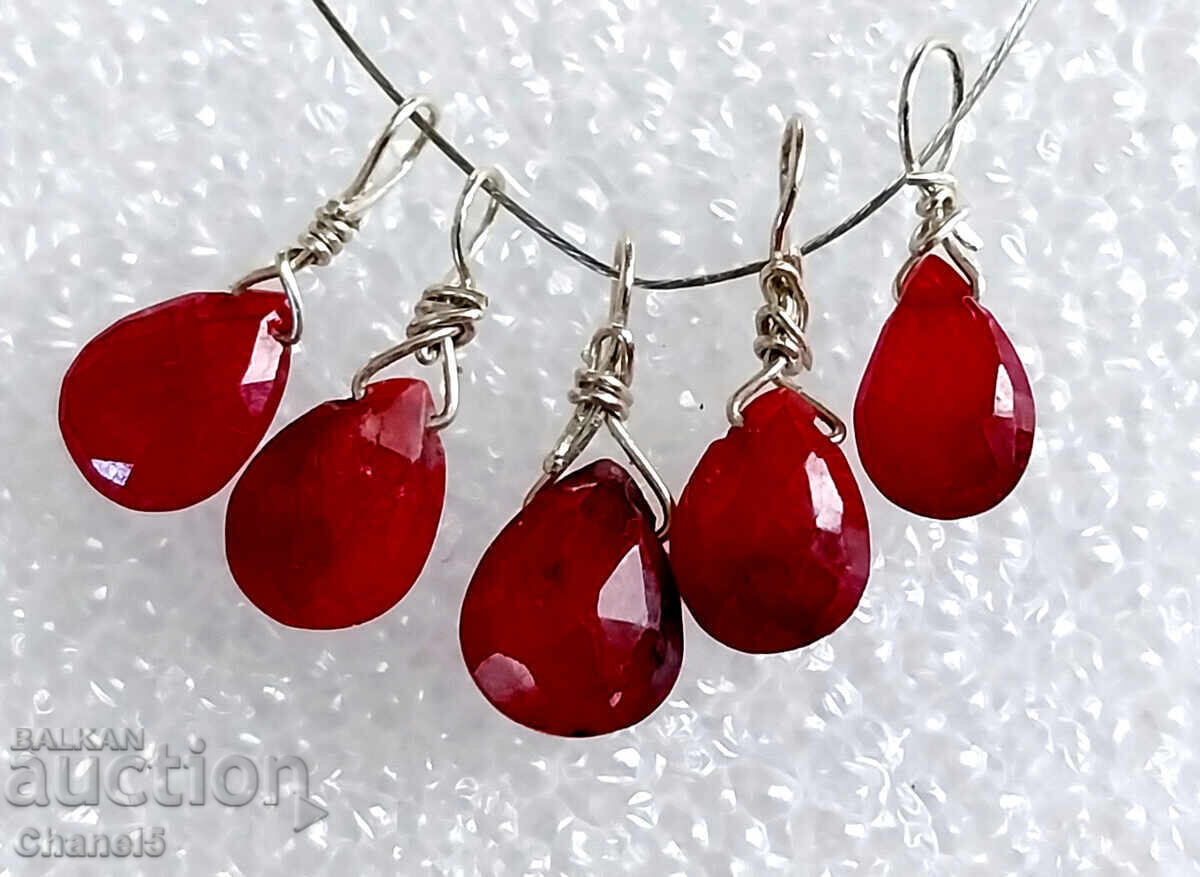 Delivery of MEDALLION with NATURAL RUBY AND SILVER 925 (957)