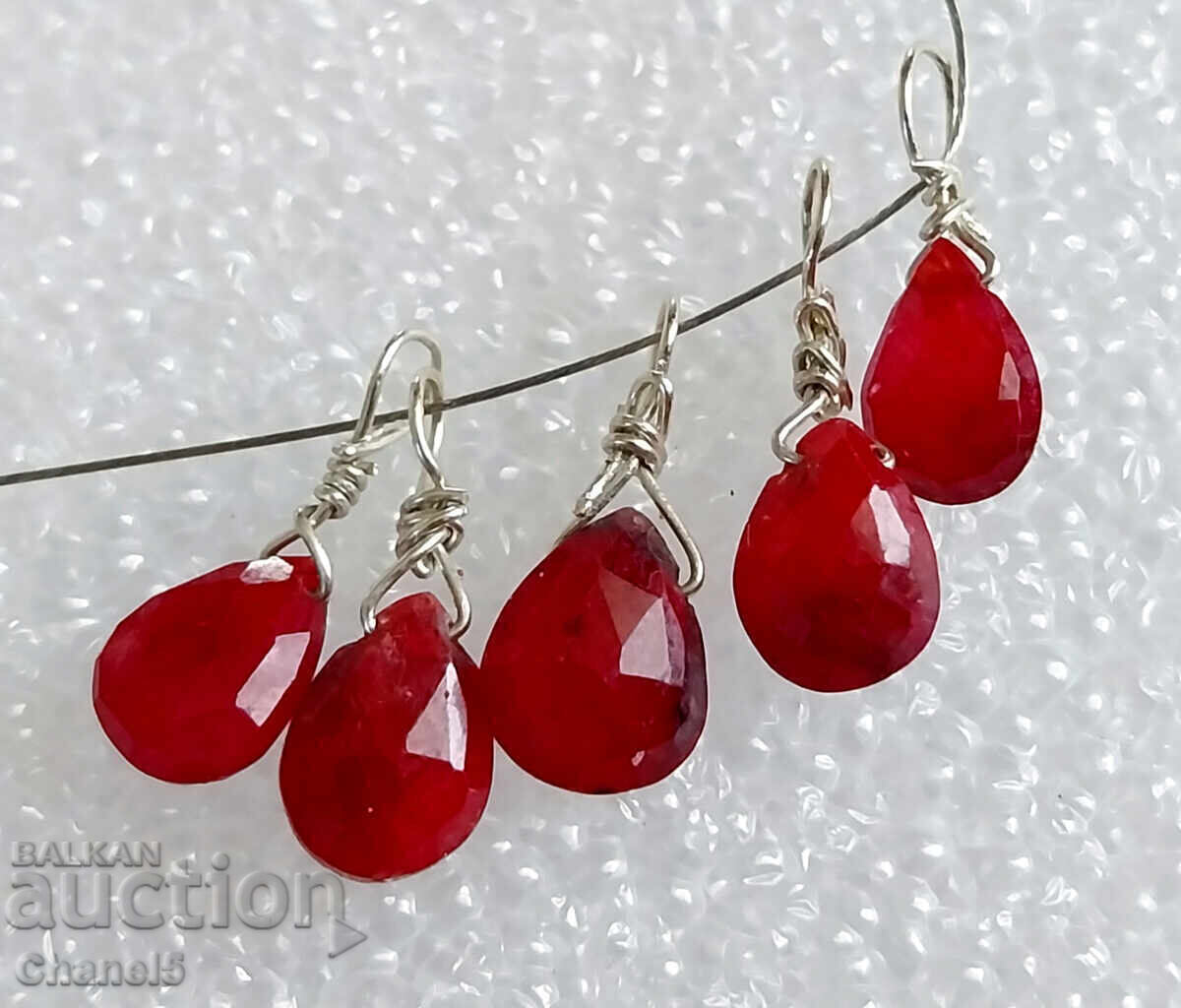 MEDALLION with NATURAL RUBY AND SILVER 925 (960) - 5 MEDALLION with NATURAL RUBY AND SILVER 925 (960) - 5