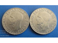 Italy 1940 - 1 lira (magnetic and non-magnetic)