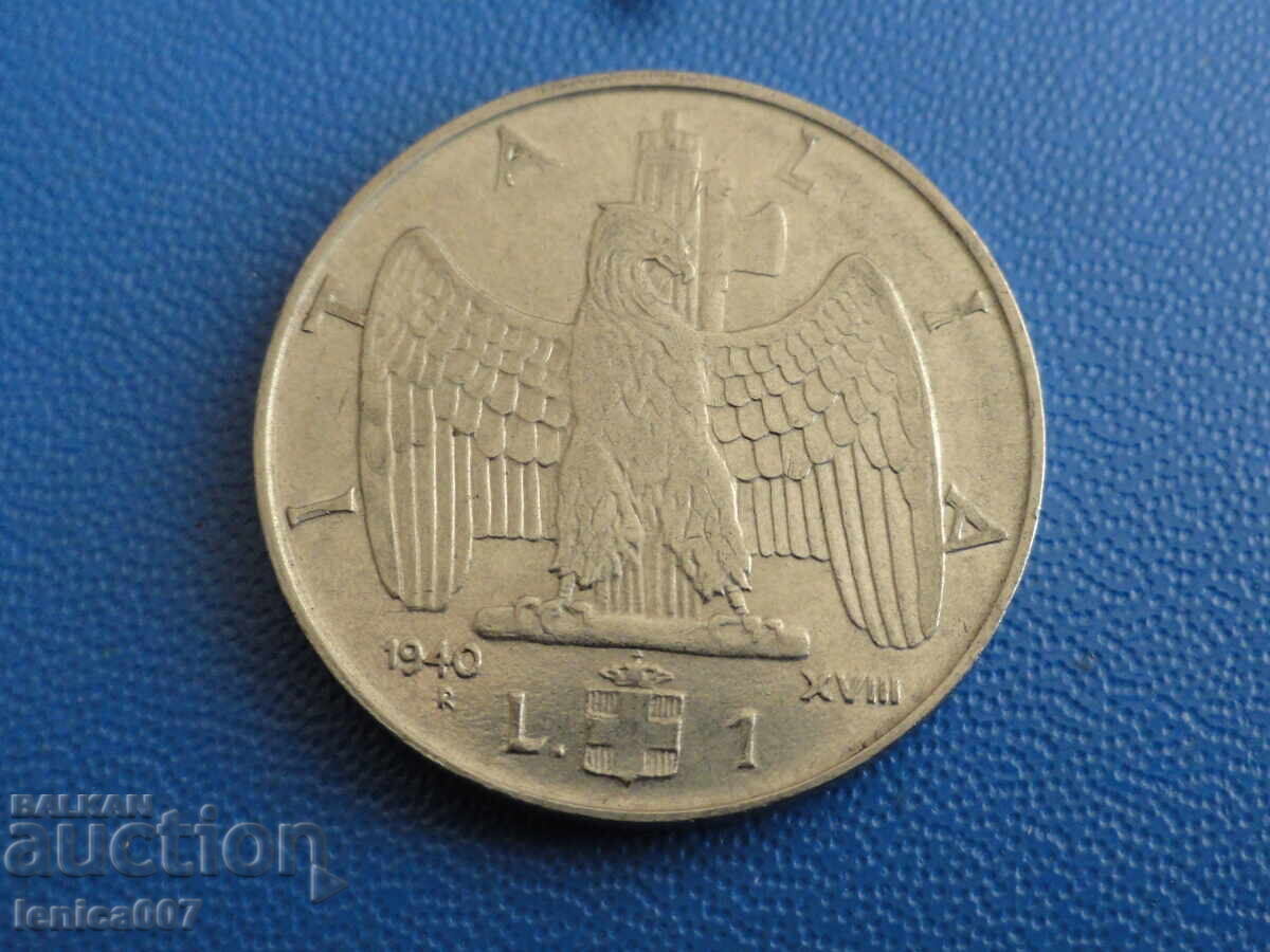 Italy 1940 - 1 lira (magnetic) - 6 Italy 1940 - 1 lira (magnetic) - 6