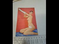 Old postcard - Woman - Erotica