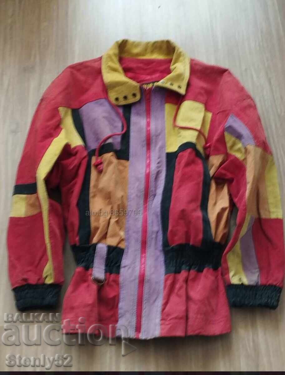 Unisex (women's, men's) suede jacket.