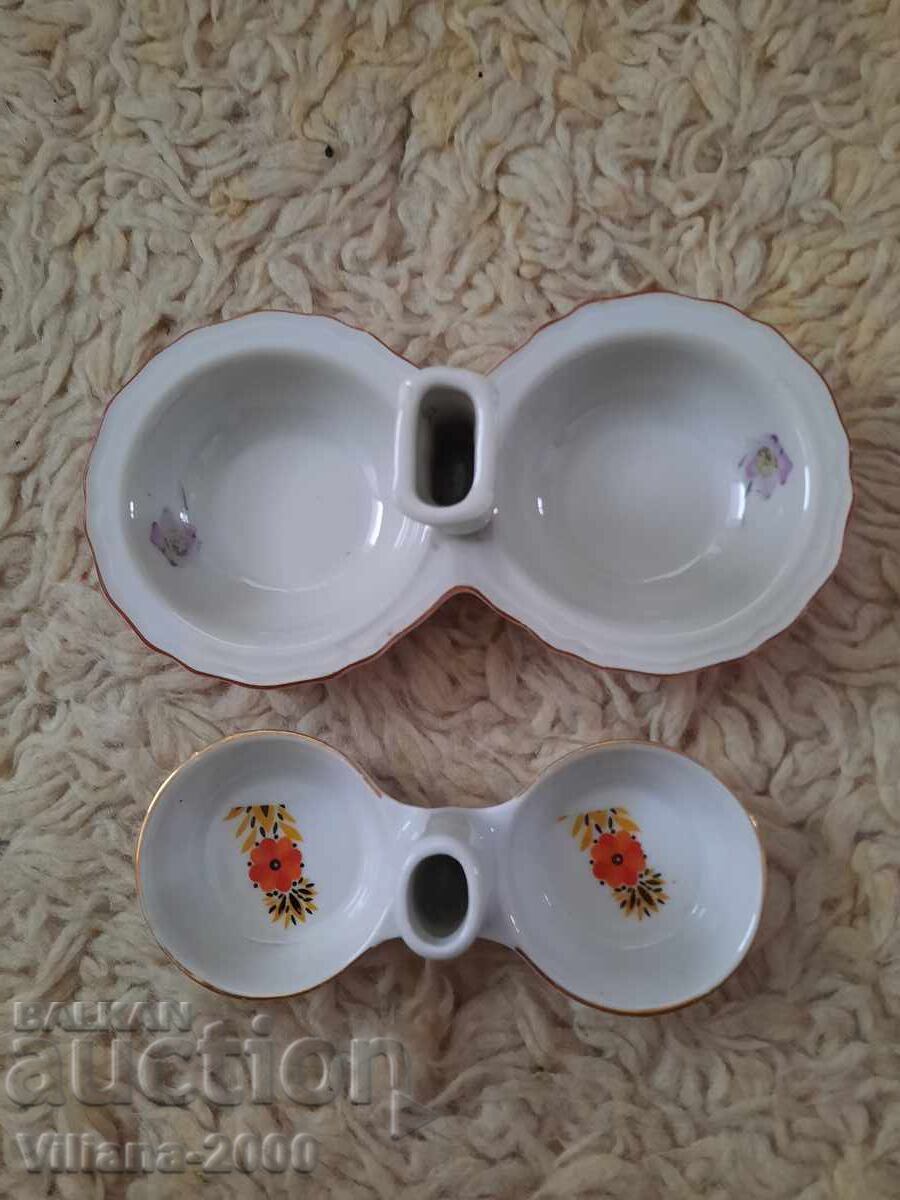 Παλιά αλατιέρα πορσελάνης. 2 τεμάχια. Παλιά αλατιέρα πορσελάνης. 2 τεμάχια.