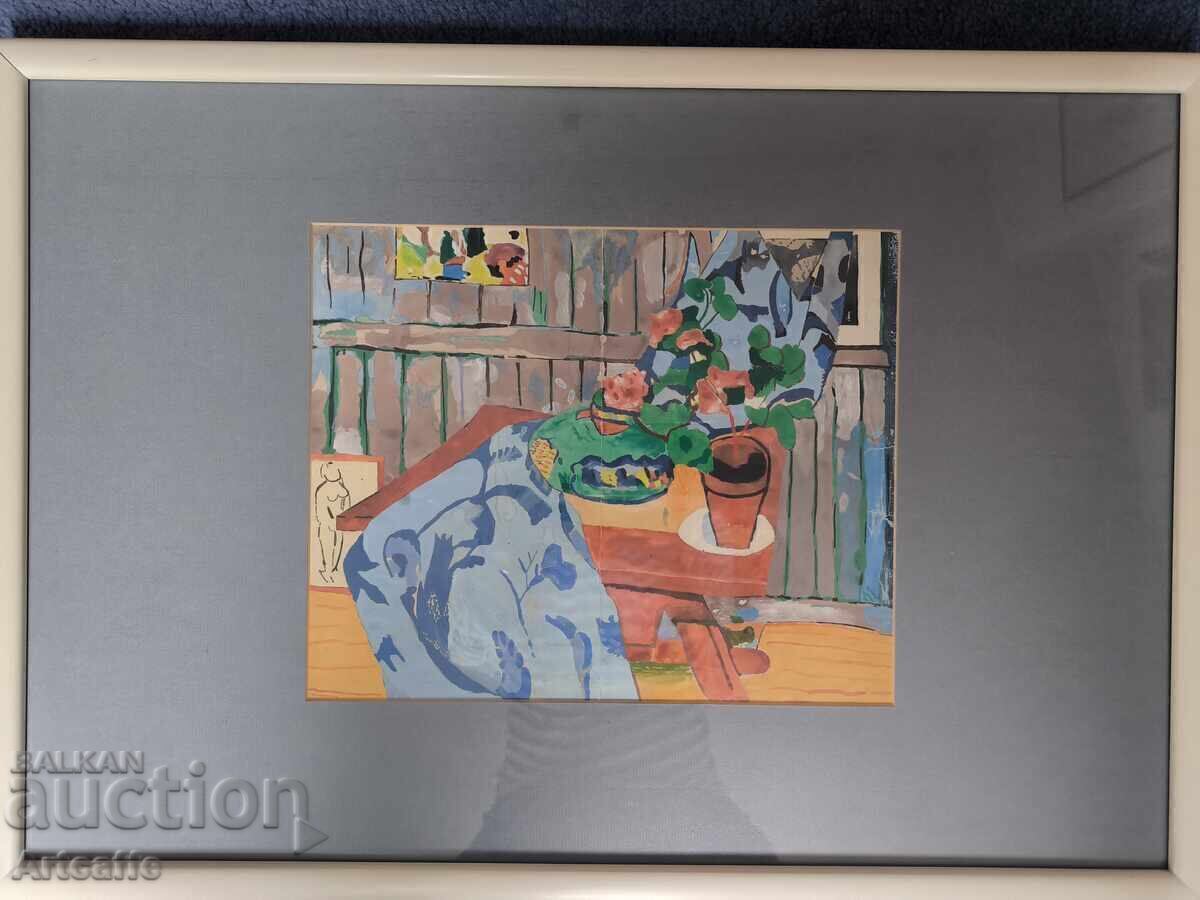 Акварелен натюрморт по Анри Матис Акварелен натюрморт по Анри Матис