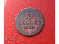 Germania-Hesse-3 Heller 1850