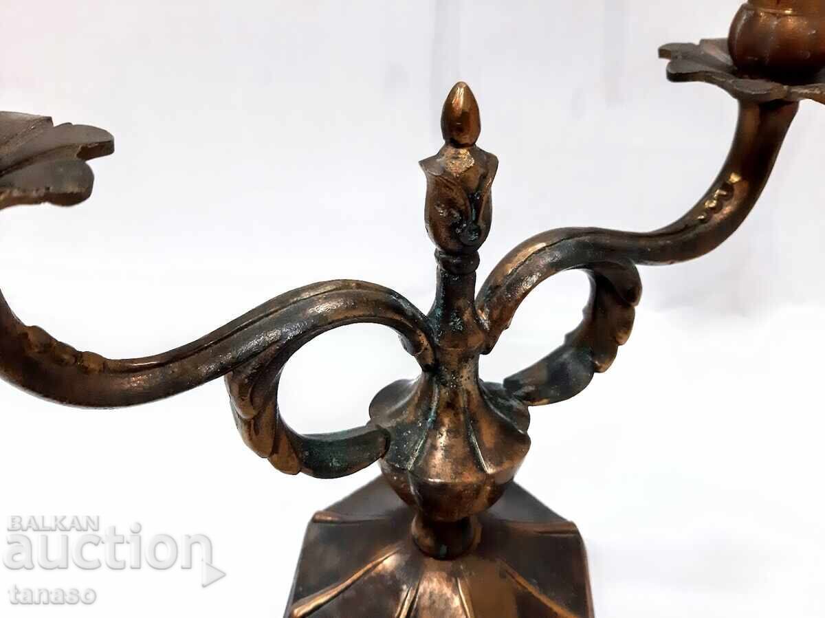 Old baroque double candlestick (1.3) - 5 Old baroque double candlestick (1.3) - 5