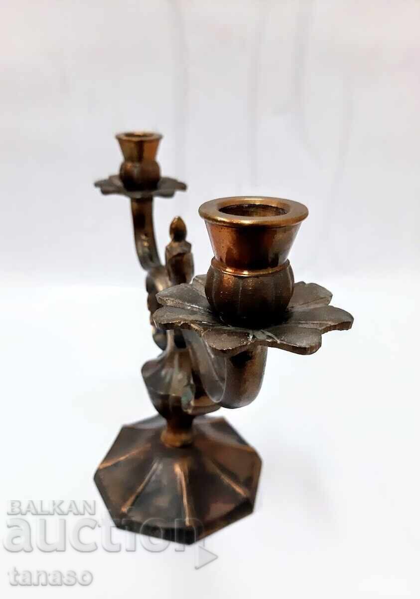 Old baroque double candlestick (1.3) - 6 Old baroque double candlestick (1.3) - 6