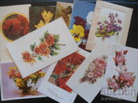 Old Bulgarian greeting cards, double, 10 pieces