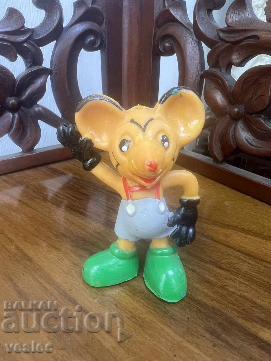 Old BG Toy Rubber Mickey Mouse Figurine Shooting Range Soc Old BG Toy Rubber Mickey Mouse Figurine Shooting Range Soc