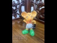 Veche BG Toy Cauciuc Mickey Mouse Figurină Poligon de Tragere Soc