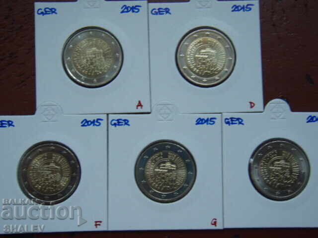 2 Euro 2015 Germany A, D, F, G, J "25 years" Germany 2 euro 2 Euro 2015 Germany A, D, F, G, J "25 years" Germany 2 euro