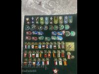 Lot of football badges