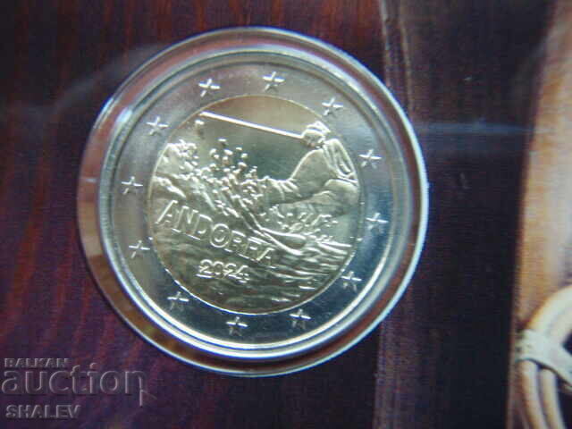 Delivery of 2 Euro 2024 Andorra / Andorra "Ski" (2) - Unc (2 euros)