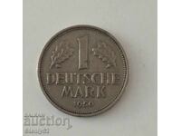 Monedă de 1 marcă germană din 1950.