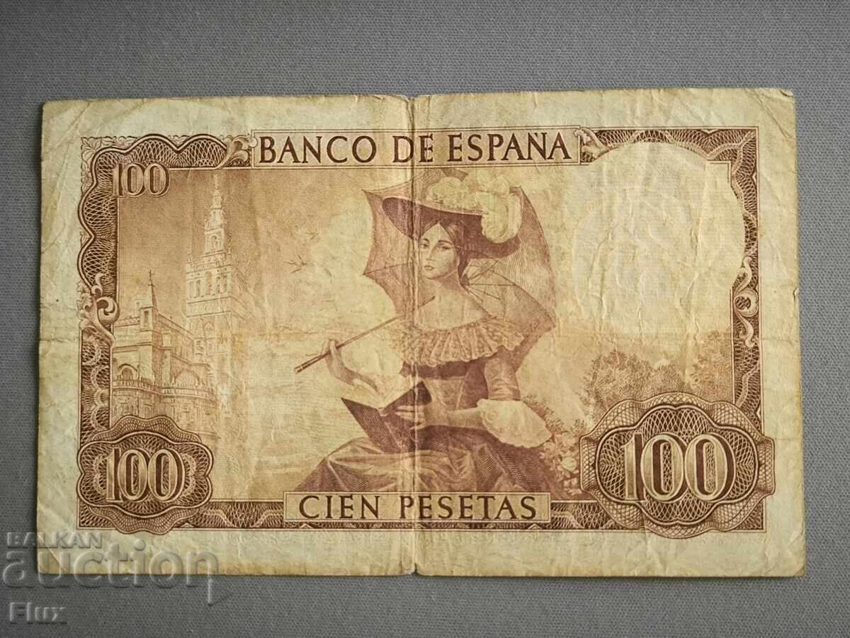 Banknote - Spain - 100 pesetas | 1965 with price 18.00 BGN | € 9.20 Banknote - Spain - 100 pesetas | 1965 with price 18.00 BGN | € 9.20