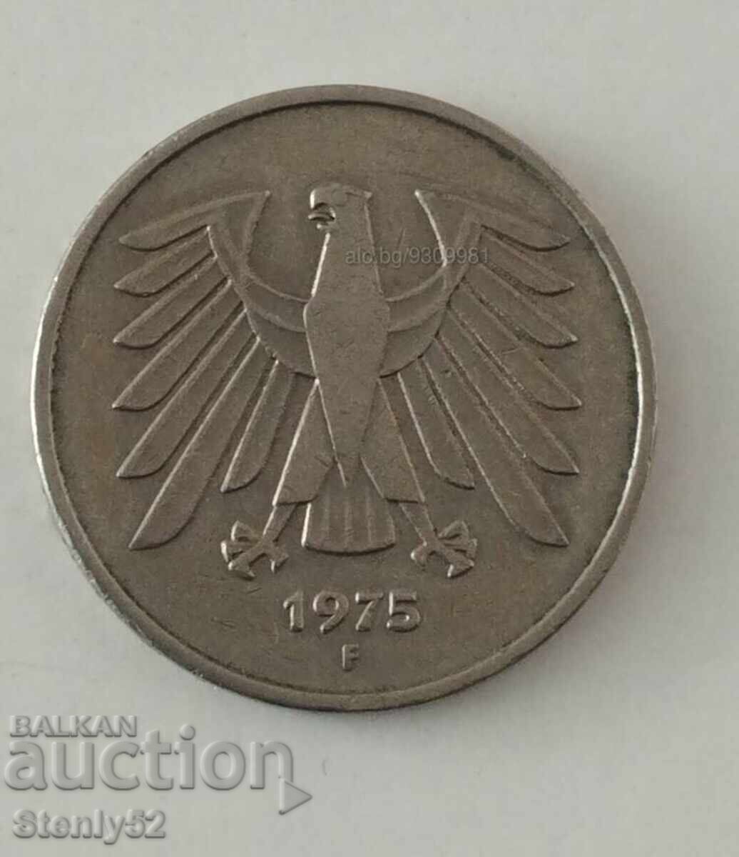5 Deutsche Mark coin from 1975. with price € 10.00 | 19.56 BGN