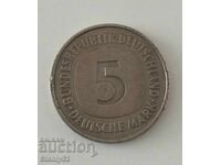 5 Deutsche Mark coin from 1975.